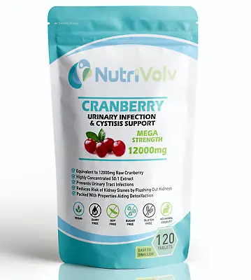 Cranberry Juice 12000mg - Cystitis Urinary Bladder Liver UTI Support • £5.69