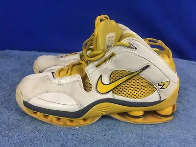 Nike Jermaine O’Neal #7 Flight White/Gold/Blue Shoes Men's Size 9 • $24.74