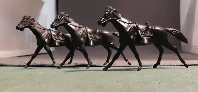 Marx 54mm Shiny Black Cavalry Horses Set Of Three • $12