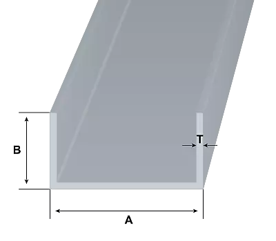 Aluminium Channel U C Equal Section 3/4  - 2  Many Length Grade 6082T6 6063T6 • £6.36