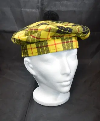 Vtg Ingles Buchan Scottish Tartan Plaid Wool Tam Pom Pom Hat Scotland Beret • $30