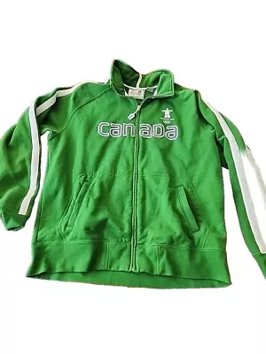  Vancouver Canada 2010 Winter Olympics Men's Green Zip Fleece Jacket M • $24.50