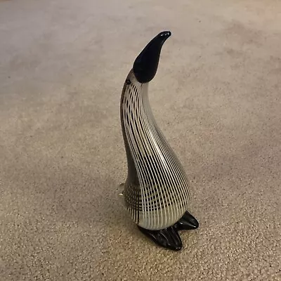 Murano Art Glass Vintage Penguin Bird Figurine Sculpture 10” • $24.39