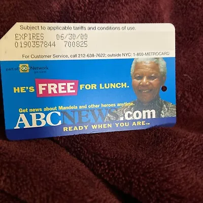 Metrocard Abc News Mandela • $10