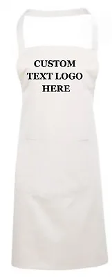 Catering Personalised Apron Cotton Blend UK Custom Printed Chef Baking Cooking • £14.74