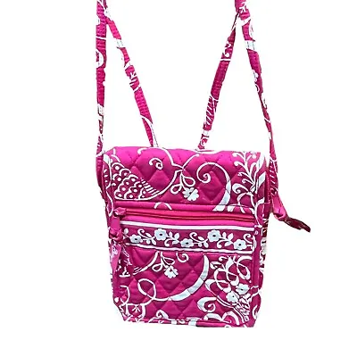 Vera Bradley Cross Body Purse Bag Mini Hipster Twirly Birds Pink Small Retired • $23.97