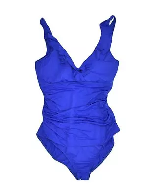 RALPH LAUREN Womens Swimwear UK 14 Medium Blue Nylon TD04 • £22.95