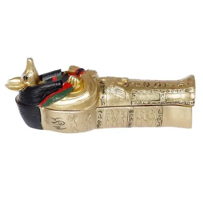 ANUBIS ANCIENT EGYPTIAN SARCOPHAGUS WITH MUMMY HISTORIC DECORATIVE ORNAMENT Es46 • £8.45