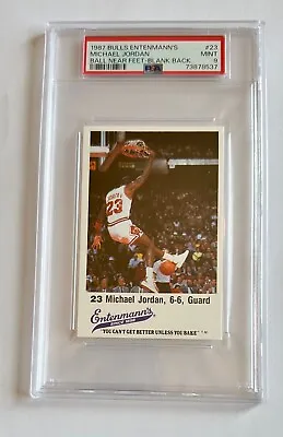 1987 Bulls Entenmann's #23 Michael Jordan Hof Blank Back Psa 9 Mint Card!! • $475