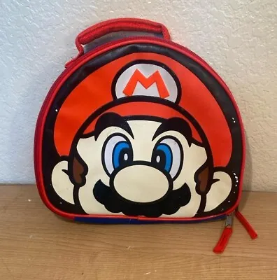 Nintendo Super Mario Bros Lunch Bag Mario's Head Design Insulated Zipper • $12