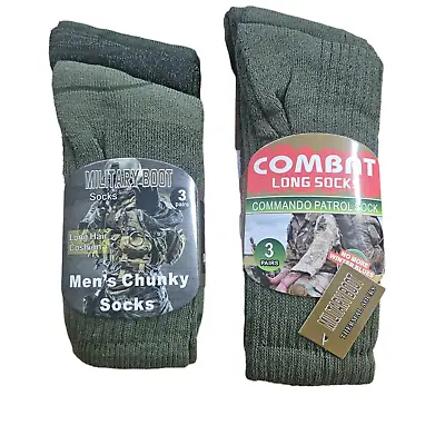 3 6 12 Pairs Mens Army Military Socks Thermal Hiking Boots Combat Warm UK 6-11 • £5.99
