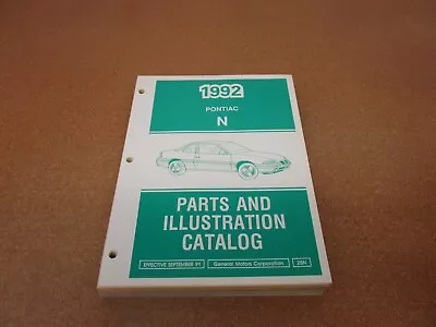 1992 Pontiac Grand Am Illustrated Parts Book Catalog Manual • $19
