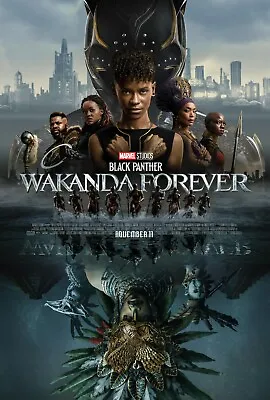 NEW Black Panther 2 Wakanda Forever Movie Poster Wall Art Marvel Chadwick 12x18 • $14.99