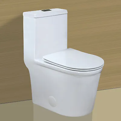 OPEN-BOX WinZo WZ5069 Compact  One Piece Toilet Short For Small Bathroom White • $248.99