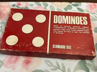 Vtg Puremco Purmawear Standard Size No. 30 Red Dominoes Complete Waco Texas • $27.50