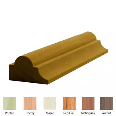 EWPM23 Nose & Cove Panel Molding Trim 3/4  X 1-1/4 Unfinished Solid Hardwood Tr • $3.74