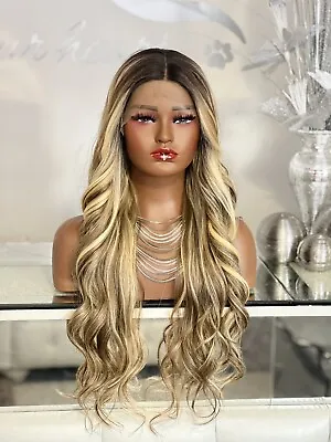 £1.20 • Buy Long Curly Wigs Women & Men Lace Front Wig Glueless Heat Resistant Hair Balayage