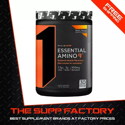 RULE 1 Essential Amino 9 PEACH MANGO 30 Serves | Energy Recovery BCAA EAA • $54.95