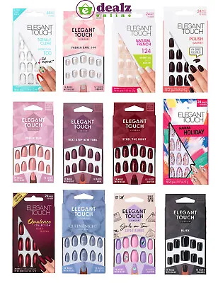 £5.99 • Buy Elegant Touch Luxe Looks False Artificial Nails Manicure Kit 24 48 Nails Glue