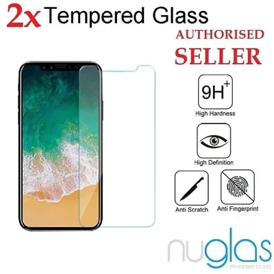 $7.95 • Buy 2x Nuglas IPhone 14 13 12 11 Pro Xs Max XR 8 6 + Tempered Glass Screen Protector
