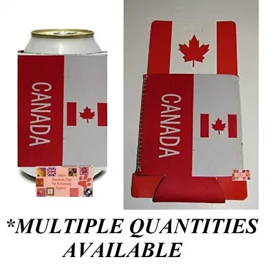 CANADA MAPLE LEAF CAN Bottle KOOZIE COOLER Wrap Insulator Sleeve Jacket Holder • $5.99