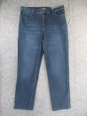 Gloria Vanderbilt Jeans Womens 16 Blue Denim AMANDA Straight Leg High Rise 36x30 • $11.16