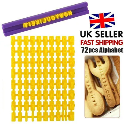 £4.35 • Buy Alphabet Number Letter Biscuit Cookie Fondant Cutters Press Stamp Embosser Mould