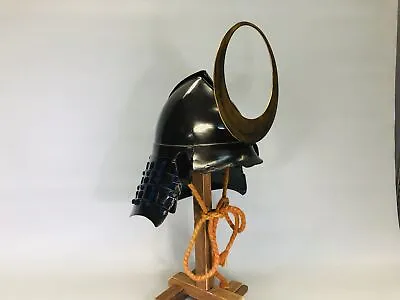 Y6407 KABUTO Peach-shaped Helmet Iron Lacquer Crest Japan Antique Armor Samurai • $3143
