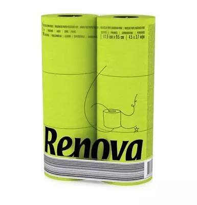 Renova [6 Rolls Green] 3 Ply Soft Colour Toilet Loo Bathroom Tissue Paper Rolls • £9.99