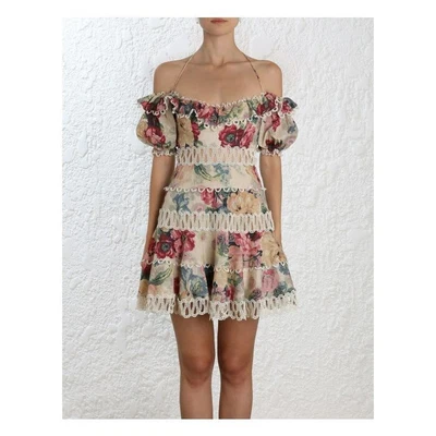 $200 • Buy Zimmermann Melody Off Shoulder Taupe Dress Size 0