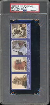 1981 Dixie Cups Star Wars Empire Strikes Back 11/3/16/4 PSA 4 • $40