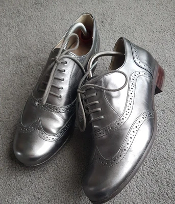 £26 • Buy Clarks Hamble Oak Size 5.5 Brogues Shoes Metallic Grey Pewter