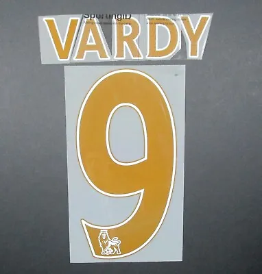 2013 - 2017 Sporting Id Ps-pro Official Vardy 9 Gold Nameset • £15