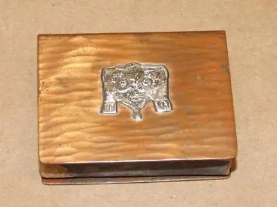 Vintage Vichy Copper 925 Peru Aztec Incan Mayan God Face Match Book Safe Holder • $40