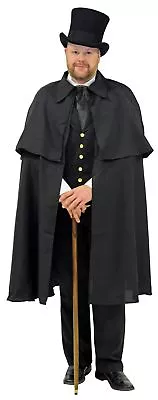 Dickens Black Cape Adult Child Teen Vampire Victorian Halloween • $62.95