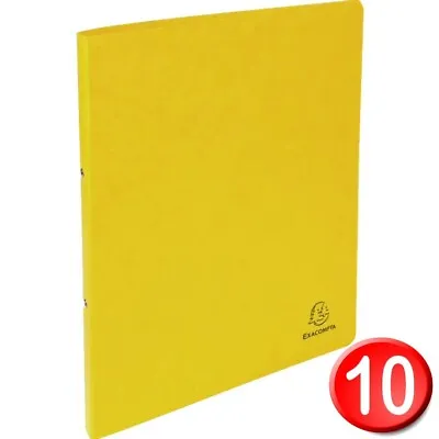 A4 Exacompta Ring Binder 2 Ring 20mm Spine Yellow Pack Of 10 • £14.99