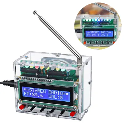 RDA5807 87-108MHz Electronic Radio Kits LCD Digital FM Radio Receiver Assembly • £16.73