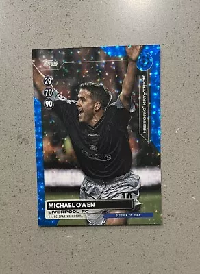 2023-24 TOPPS UEFA CLUB COMPETITIONS /99 Michael Owen Historic HAT-TRICK • $1