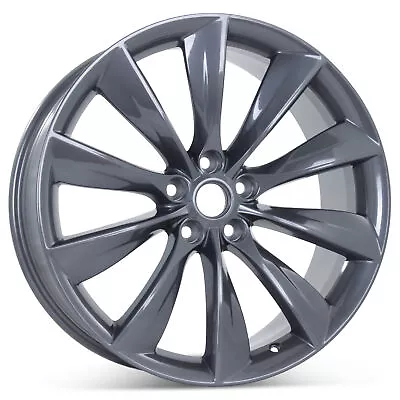 New 21  X 8.5  Front Wheel For Tesla Model S 2012-2017 Gray Rim 98727 • $289.25