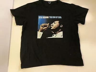 OTIS REDDING The King Of Soul BLACK T Shirt  LARGE / XL • $19.95