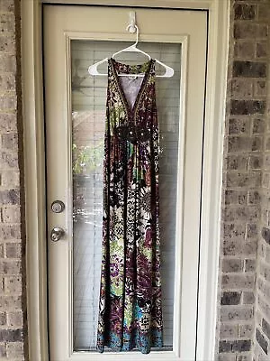 Beige By Eci Women's Size S Floral Pullover Sleeveless Maxi Dress • $13