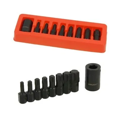 9pc Torx Bit Impact Socket Set 1/2  Drive T30/T70 Neilsen Tools • £9.95