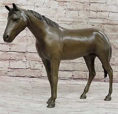 Hand Made P.J Mene Bronze Sculpture - Arabian Stallion Horse Artwork Gift Sale • $279.65
