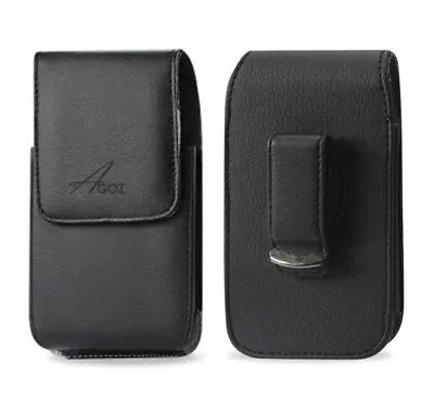 AGOZ Vertical Leather Case Swivel Belt Clip Pouch Holster For Motorola Phones • $9.95