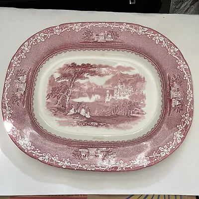 $27 • Buy Royal Staffordshire Pottery England Jenny Lind Red 1795 Turkey Platter 13.5x11