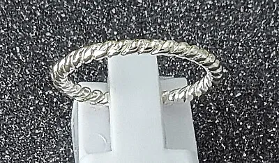 Sterling Silver 925 Ring Twisted 2mm Round Polished Ring Rail • $12.10