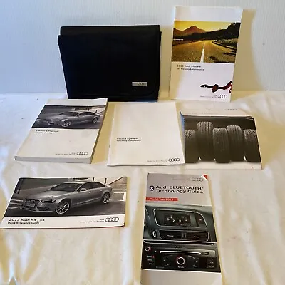$19.99 • Buy 2013 Audi A4 S4 Owner's Manual Guide Book Set With Canvas Wallet Case