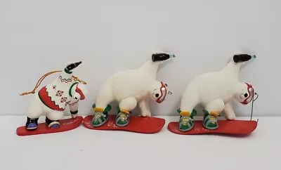 Lot Vtg Coca Cola Polar Bear Christmas Ornaments Snowboards Hallmark • $14.99