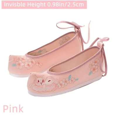 £28.96 • Buy Lady Cute Floral Canvas Shoes Embroidered Ballet Loafer Flats Chinese Comfy