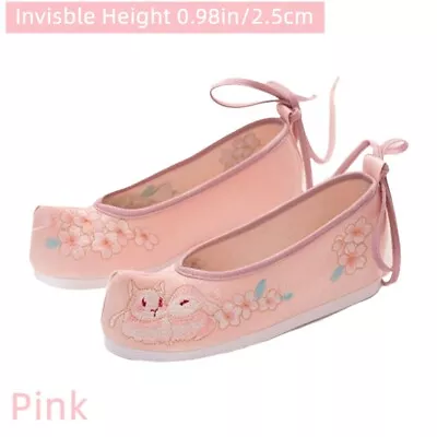 £28.96 • Buy Lady Cute Floral Canvas Shoes Embroidered Ballet Loafer Flats Chinese Comfy